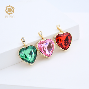 Accessori Religiosi Elfic, <span class=keywords><strong>Ciondolo</strong></span> a Forma di Cuore con Pietra Portafortuna, Charm Placcato Oro con <span class=keywords><strong>Margherita</strong></span>, <span class=keywords><strong>Ciondolo</strong></span> di San Giuda - Product Image 2