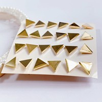 Pendientes de acero de titanio de alta calidad, moda bonita, acero inoxidable, estilo simple, 12 pares, llavero redondo de búho, venta directa de fábrica