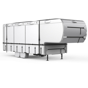 Vente en gros OEM personnalisation étanche Rip-Stop 5ème roue RV couverture UV résistant anti-déchirure durable RV couverture avec sangles coupe-vent - Product Image 1