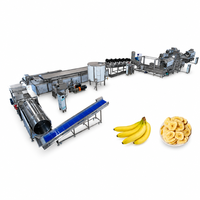 Ligne de production entièrement automatique de chips de banane et de plantain, machine de fabrication de chips de banane, capacité de production de 100 kg/200 kg/500 kg/h