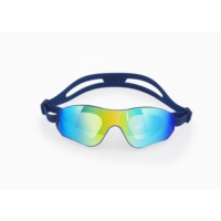 Masque de natation pour adultes et jeunes, avec lentilles à large vision, revêtement miroir, anti-buée, protection UV, étanche, nouveau design