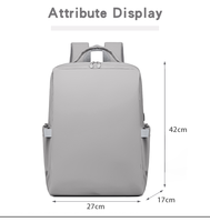 Sac à dos USB étanche unisexe avec fermeture éclair tendance Logo personnalisé Doublure en toile-Sac Oxford élégant pour étudiants à usage professionnel