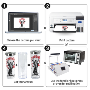 Bicchieri di sublimazione di Snowglobe da 20 once al di fuori di plastica e acciaio inossidabile interno tazze fai da te - Product Image 6