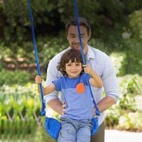 ROPECUBE Ensemble de balançoire pour enfants tricoté à la main pour la cour - Chaise de balançoire extérieure durable et balançoire de jardin pour aire de jeux pour enfants