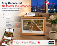 Cadre photo numérique WiFi 10 pouces, application Frameo, partage instantané de photos, décoration intelligente pour la maison, cadeau d'anniversaire, utilisation familiale