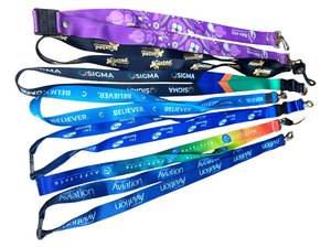 Cordones de poliéster, <span class=keywords><strong>2</strong></span> ganchos personalizados, correas de Clips dobles, Cordón de cuello de poliéster personalizado con logotipo personalizado - Product Image 3