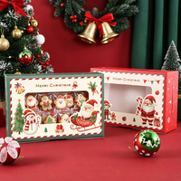 Boîtes à pâtisserie transparentes personnalisées en gros avec logo, boîtes cadeaux pour gâteaux et friandises de Noël, boîtes à friandises de boulangerie avec couvercle transparent
