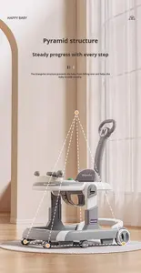 Girello per Bambini Regolabile in Plastica Anti-O-Legs Anti-Ribaltamento Passeggino Multifunzionale per l'Apprendimento Giocattoli per Bambini 6 Mesi-3 Anni - Product Image 6