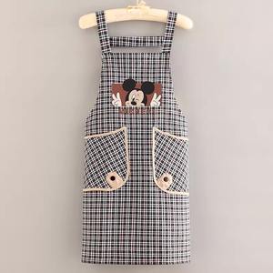 Delantales <span class=keywords><strong>de</strong></span> Algodón Marrón Bordados Personalizados al por Mayor a Bajo Precio - Product Image 3