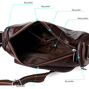 Sac à bandoulière en cuir de vache véritable Andong pour hommes, grande capacité, bandoulière réglable, sac messager, sac à main - Product Image 5