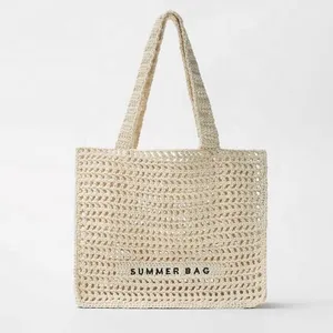 新しいファッションコットントートかぎ針編みバッグバスケットバッグ手作りハンドバッグ女性用かぎ針編みバッグ用糸