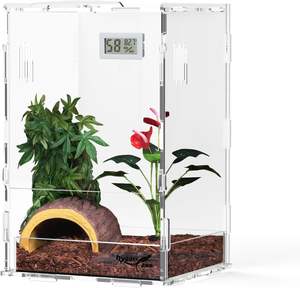 Pequeño recinto de terrario vertical acrílico para Tarántula, Araña, lagartos, serpientes, <span class=keywords><strong>mantis</strong></span> religiosa, <span class=keywords><strong>cangrejo</strong></span> ermitaño, 7,8 \ "X 7 \" X 11,8 \" - Product Image 1