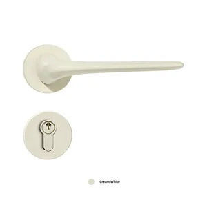 Topstrong 현대 잠금 사일런트 크림 스타일 거실 문 손잡이 가정용 간단한 범용 양손잡이 터치 컨트롤 분할 - Product Image 6