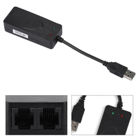 Modem eksternal Data faks suara USB 2.0 56K, Modem port ganda untuk 8/10 Win 7