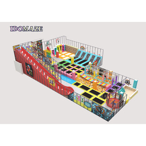 Parc de trampoline de grande taille avec certificat CE personnalisé <span class=keywords><strong>Centre</strong></span> de jeu pour enfants Parc de trampoline intérieur de protection avec Ninja Warrior - Product Image 6