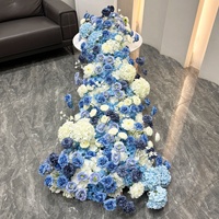 Dekorasi Pernikahan Tempat Tidur Rumah Cokelat Centerpieces Set Bunga Bertingkat Kaca Putih DIY Centerpiece Pantai Bunga untuk Meja