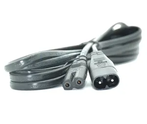 IEC 320 C7 sampai C8 kabel ekstensi C8 laki-laki ke C7 perempuan kabel daya C7 diperpanjang kabel daya 0.3M 1.5M 5M adaptor panjang