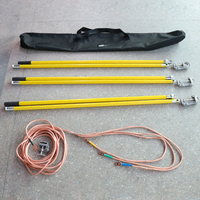 Série BTJDS 0,4-220 kV – Pince de mise à la terre télescopique portable en cuivre pour haute tension, idéale pour l'entretien des lignes sous tension