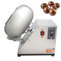 Machine de polissage semi-automatique électrique en acier inoxydable 304 de qualité alimentaire pour le revêtement de chocolats, noix et bonbons, avec emballage en bois