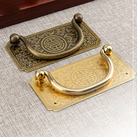 Poignées de meuble en laiton massif, poignées carrées pour hôtel, cuisine, armoire, tiroir, porte, boutons traditionnels en métal moulé, quincaillerie de tirage