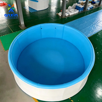 Grande piscine gonflable circulaire durable, couleur personnalisée, pour la location, les parcs d'attractions
