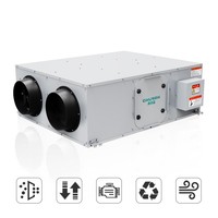 Système de ventilation de conduit d'air de style résidentiel 350CMH Ventilateur de récupération de chaleur/énergie 220V avec moteur pour bâtiments verts
