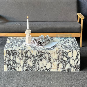 โต๊ะกาแฟหินอ่อนสไตล์อิตาลีโต๊ะน้ำชาสำหรับห้องนั่งเล่นวิลล่าของตกแต่งทันสมัยหรูหรา - Product Image 2