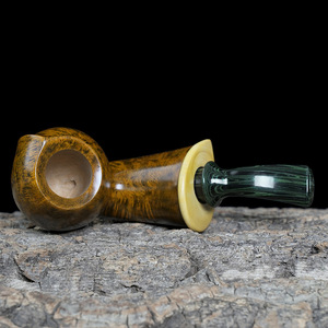MUXIANG Handmade Solid Wood Bent Tobacco Pipe Fragrant Photinia Wood Smoking Equipment For Men - Product Image 4