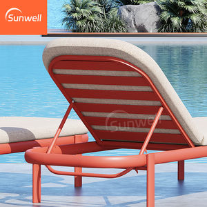 Chaise longue de piscine en aluminium empilable de qualité commerciale légère et antirouille Patio Beach Sun Lounger pour hôtels - Product Image 3