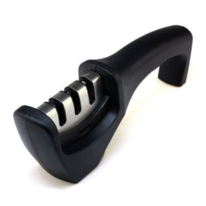 Meilleures ventes : Mini affûteur de couteaux manuel en acier inoxydable à 3 étapes, accessoires de cuisine - Product Image 3