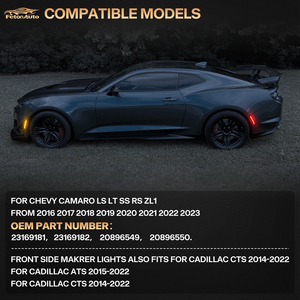 Nuevo guardabarros delantero trasero dinámico rojo ámbar LED luces de posición lateral para Camaro 2016-2023 Cadillac ATS CTS lámparas indicadoras de animación - Product Image 4