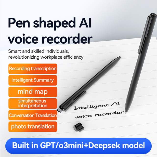 Q90 Portable AI Recorder & Translator | WAV USB 2.0 Aluminum Alloy for Meetings & Classes