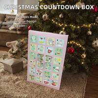 Boîtes cadeaux de calendrier de l'avent de Noël en papier couché gaufré, matériaux recyclés, design personnalisé de luxe sur mesure