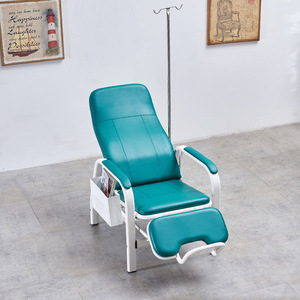 Fauteuil de perfusion individuel de luxe avec structure métallique renforcée, aiguille de perfusion pratique suspendue et fonction repose-pieds intégrée - Product Image 4