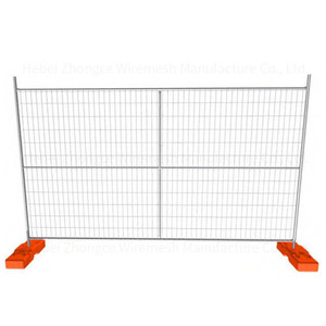 亜鉛メッキ鋼板製取り外し可能な仮設道路工事用交通鋼製歩行者群集制御バリケードフェンス - Product Image 6