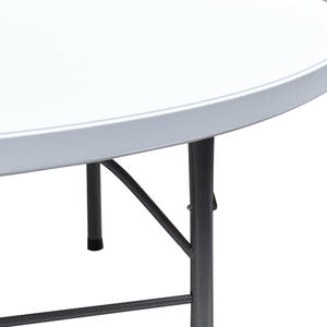 <span class=keywords><strong>Table</strong></span> de banquet ronde pliable en plastique HDPE bon marché avec pieds en métal, imperméable et anti-huile, 6 places, meubles de maison - Product Image 4