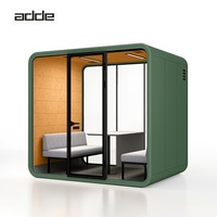 Cabine de bureau insonorisée pour 4 personnes, cabine de réunion modulaire, cabine de travail acoustique préfabriquée pour la collaboration d'équipe