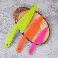 Kinder Veilig Roestvrij Keukenmessenset Kindvriendelijke Chef-Kok Nylon Messen Voor Groenten En Fruit