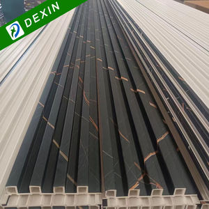 Prix d'usine Revêtement mural 3D design intérieur Revêtement mural haute qualité intégré WPC PVC Panneau mural intérieur cannelé - Product Image 5