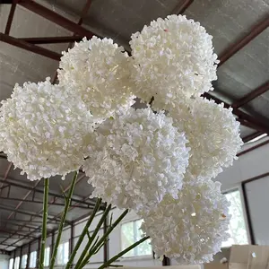 Artificial Hydrangea Flower Round Onion Flower Wedding Large Hydrangea Flower For Decor