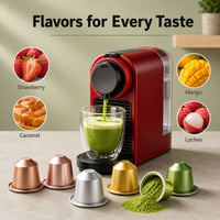 Capsules de café au caramel et matcha, dosettes de thé vert crémeux et sucré, boisson instantanée au latte, machine à expresso à portion individuelle, OEM