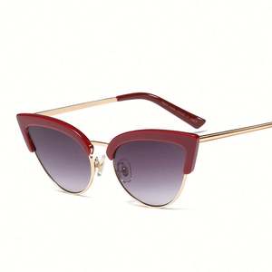 Gafas de Sol Vintage para Mujer, Modelo 2019, Elegantes y Sexys, con Media Montura Degradada y Forma de Ojo de Gato - Product Image 4