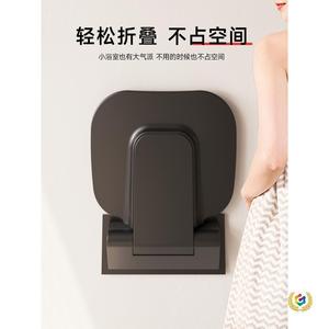 Tabouret de douche mural noir mat en acier inoxydable 304, siège de bain pliable avec amortissement pour salle de bain - Product Image 5