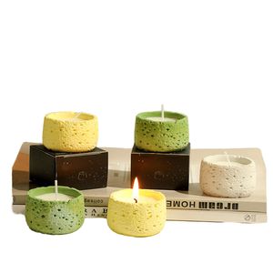 Vela de Soja Artesanal de Lujo <span class=keywords><strong>Mimi</strong></span> en Frasco de Piedra - 100% Orgánica, Natural, Vegana, Aromática, para Diwali, Bodas, Ramadán, Fiestas - Product Image 3