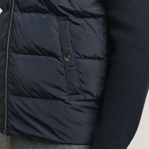 Veste bomber d'hiver hybride de haute qualité pour hommes, imperméable, coupe-vent, chaude, col montant, service OEM, fabrication directe, conception de logo sur le devant - Product Image 4