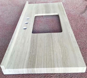 Plans de travail en marbre d'Athènes Serpeggiante, dalles de marbre naturel à grain blanc boisé - Product Image 2