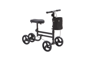 Andador Plegable con Marco de Acero Negro Mate, Reposapiés Acolchado Suave y Bolsa de Almacenamiento Desmontable - Product Image 2