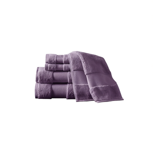 Juego de toallas de baño de 6 piezas, 100% algodón, de secado rápido, tejido de color sólido, para uso en el baño. - Product Image 1