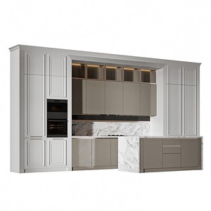 Mobile da <span class=keywords><strong>Cucina</strong></span> Moderno Bianco Lucido Laccato, Armadio a Parete di Lusso, Arredamento <span class=keywords><strong>Cucina</strong></span> Personalizzato - Product Image 3