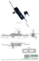 Serrure multipoint électrique SK1-LG1 de boulon de porte coulissante pour des armoires faites d'acier et d'alliage de zinc